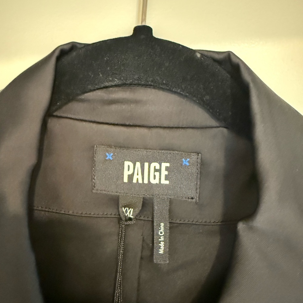 PAIGE Men's Black Satin Jacket - Picture 3 of 7